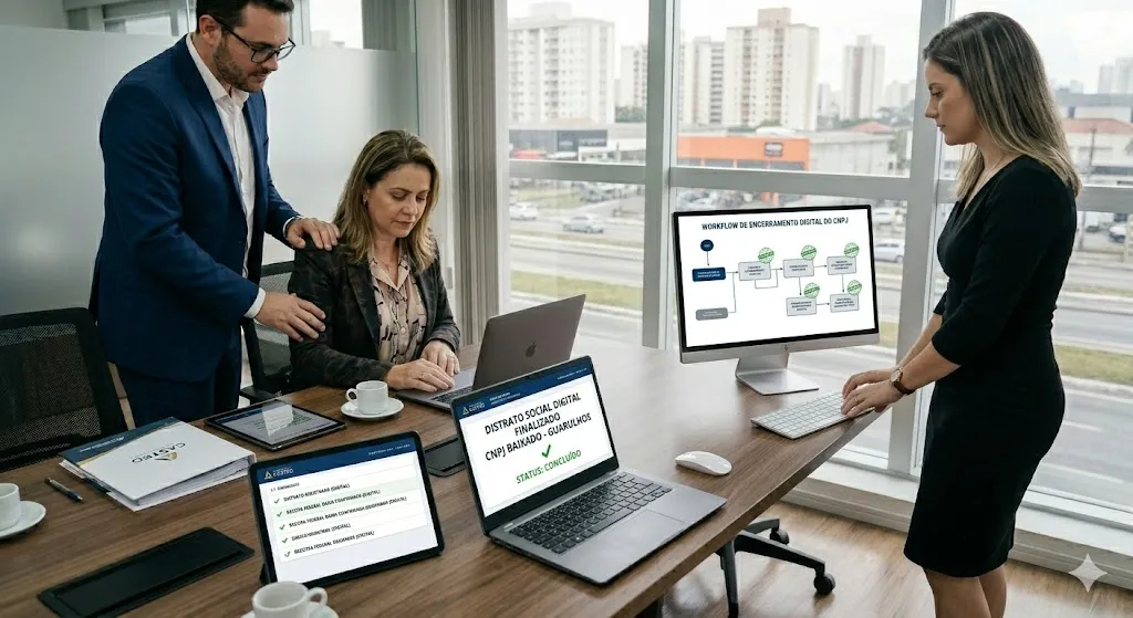 Encerramento de empresa em Guarulhos.